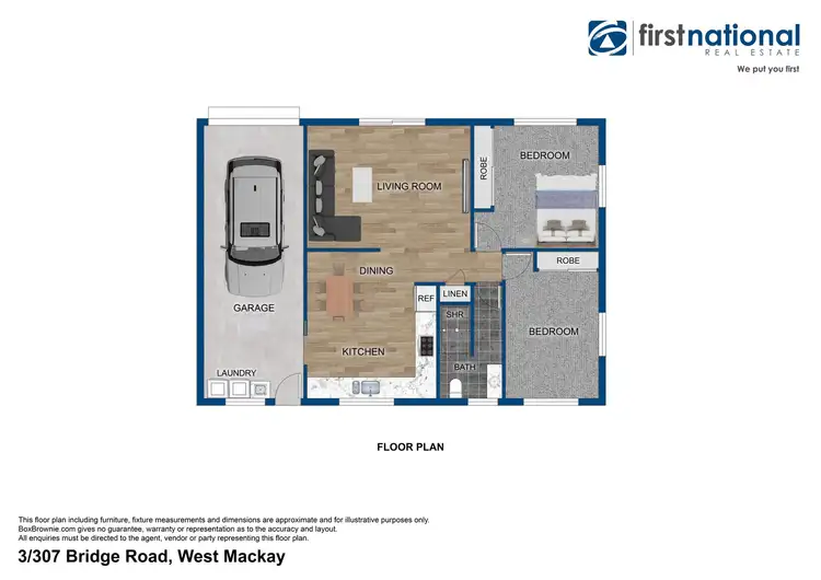 Floorplan of Homely unit listing, 3/307 Bridge Road, West Mackay QLD 4740