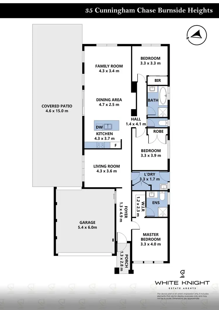 Floorplan of Homely house listing, 35 Cunningham Chase, Burnside Heights VIC 3023