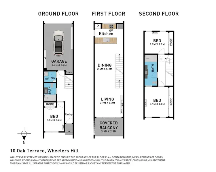 Floorplan of Homely townhouse listing, 10 Oak Terrace, Wheelers Hill VIC 3150