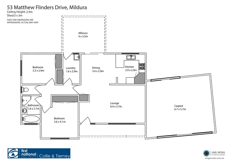 Floorplan of Homely house listing, 53 Matthew Flinders Drive, Mildura VIC 3500
