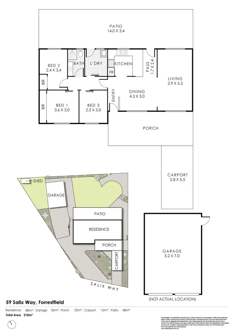 Floorplan of Homely house listing, 59 Salix Way, Forrestfield WA 6058