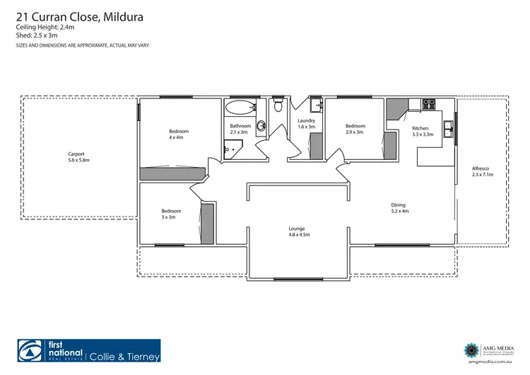 Floorplan of Homely house listing, 21 Curran Close (AKA 21/217 Thirteenth Street), Mildura VIC 3500