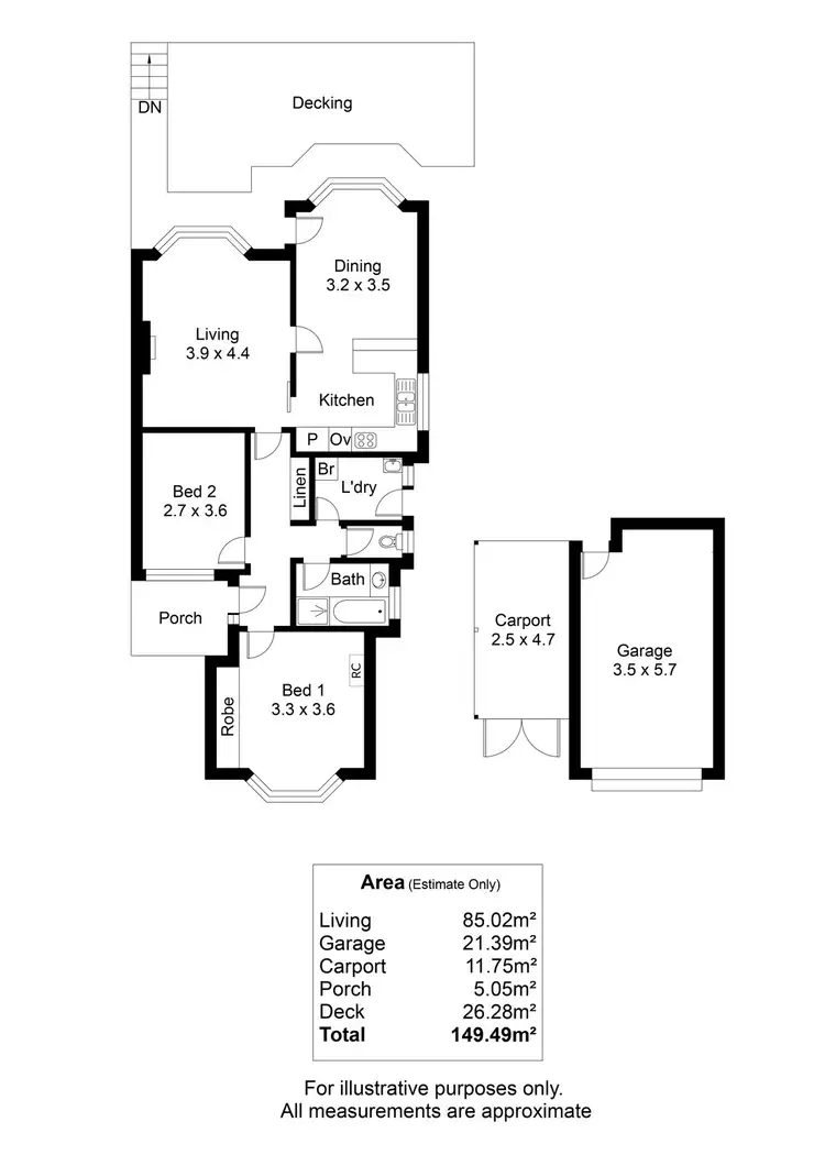 Floorplan of Homely unit listing, 2/8 Hansen Court, West Lakes Shore SA 5020