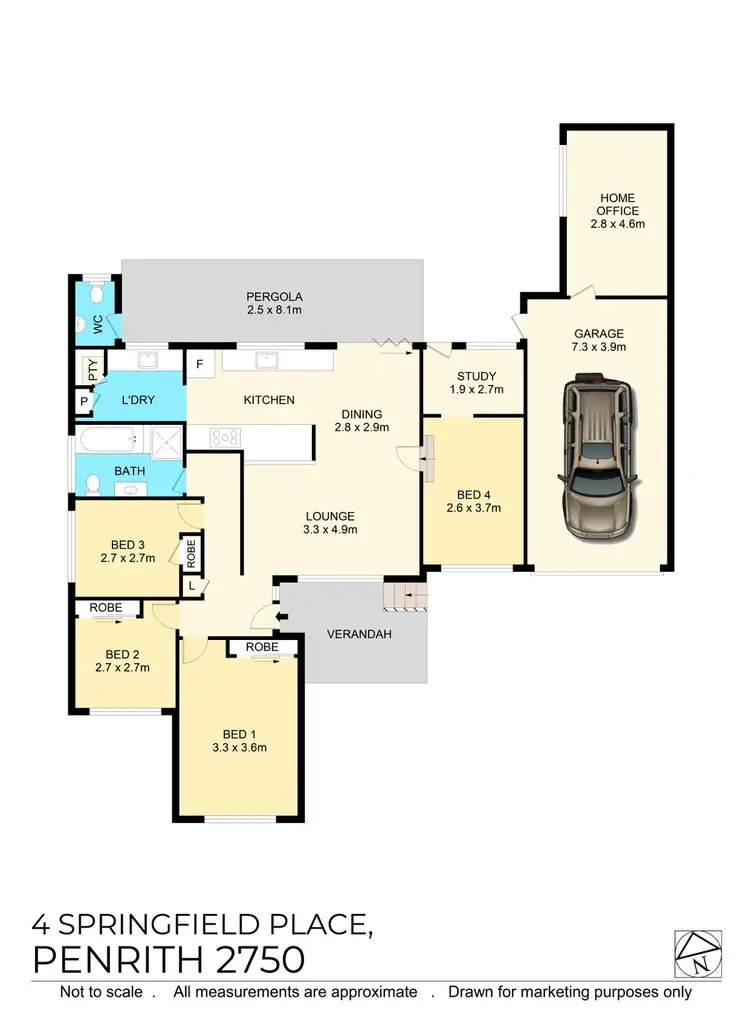 Floorplan of Homely house listing, 4 Springfield Place, Penrith NSW 2750