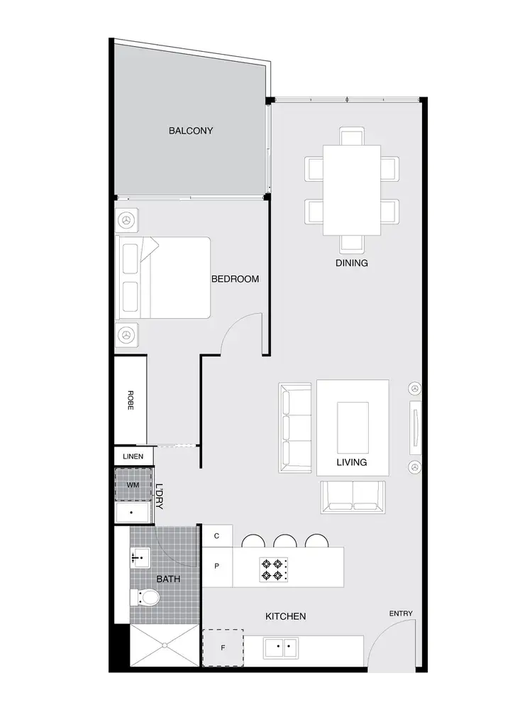 Floorplan of Homely apartment listing, 2006/120 Eastern Valley Way, Belconnen ACT 2617