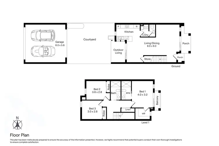 Floorplan of Homely townhouse listing, 6 Clara Walk, Gisborne VIC 3437