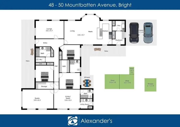 Floorplan of Homely house listing, 48-50 Mountbatten Avenue, Bright VIC 3741