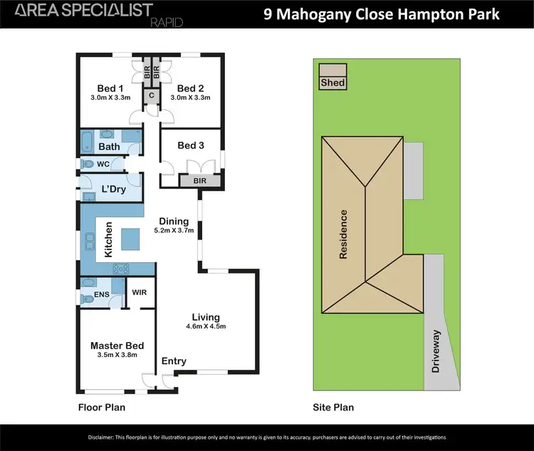 Floorplan of Homely house listing, 9 Mahogany Close, Hampton Park VIC 3976