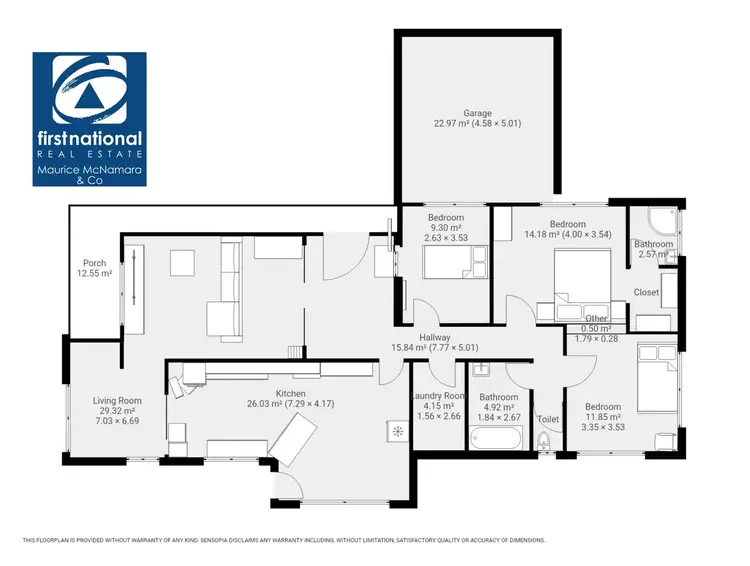 Floorplan of Homely house listing, 6 Harbison Avenue, Numurkah VIC 3636