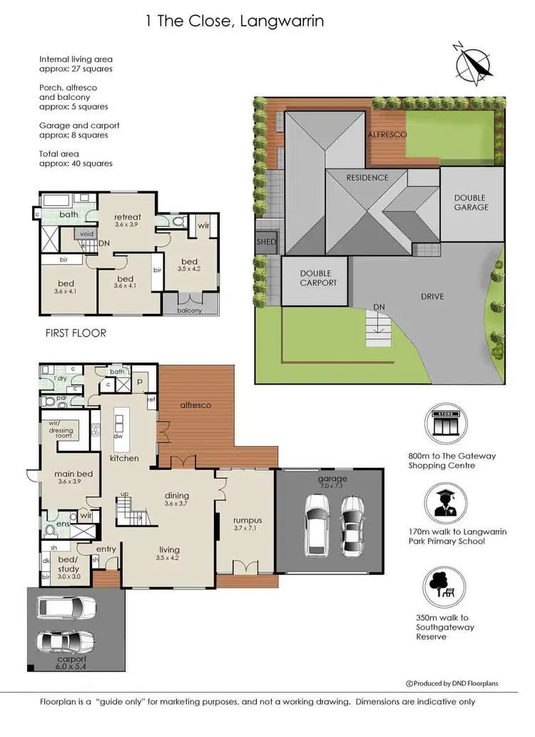 Floorplan of Homely house listing, 1 The Close, Langwarrin VIC 3910