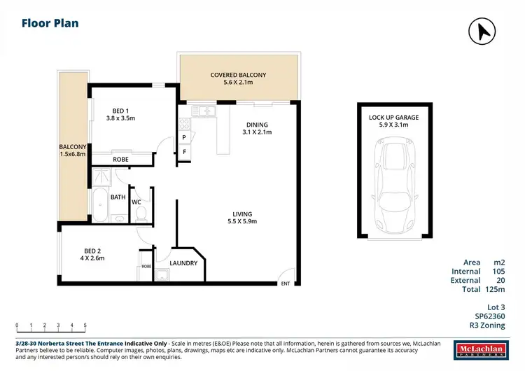 Floorplan of Homely unit listing, 3/28-30 Norberta Street, The Entrance NSW 2261