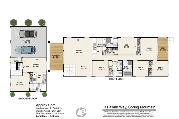 Floorplan of Homely house listing, 3 Falkirk Way, Spring Mountain QLD 4300