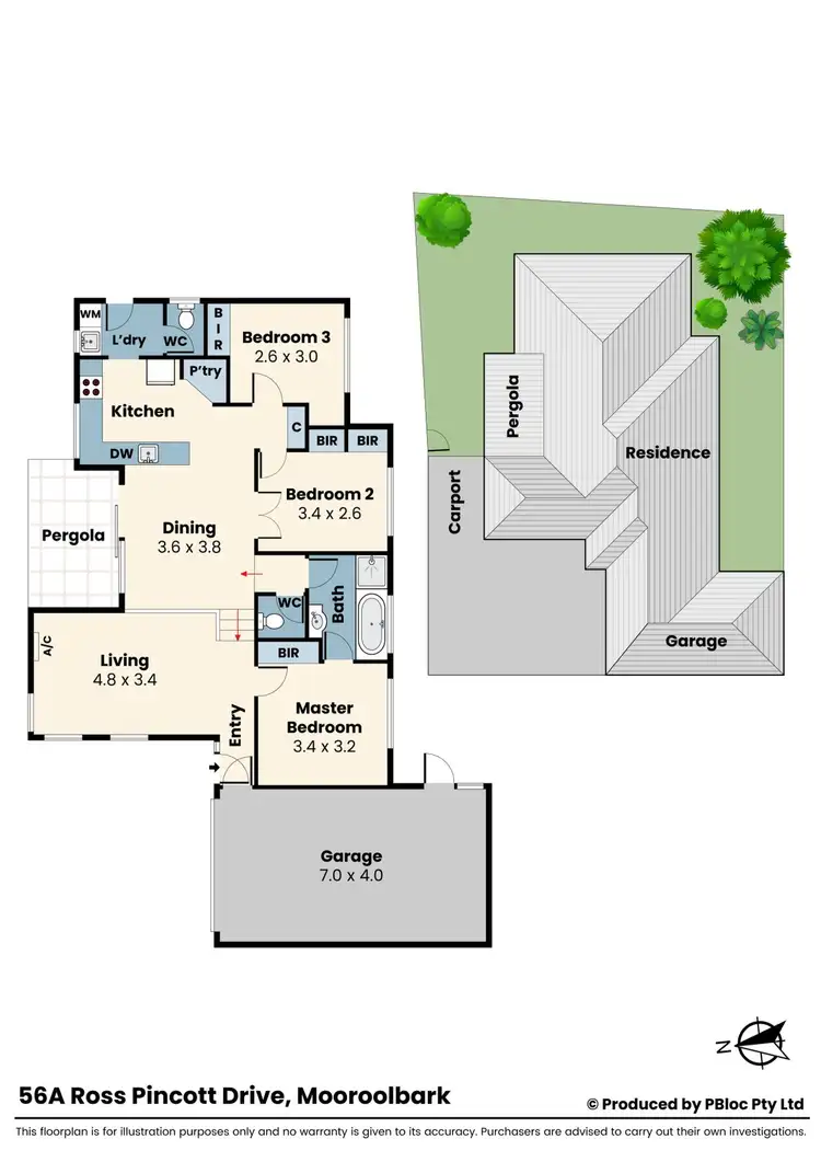 Floorplan of Homely unit listing, 56A Ross Pincott Drive, Mooroolbark VIC 3138