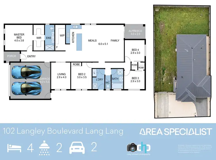 Floorplan of Homely house listing, 102 Langley Boulevard, Lang Lang VIC 3984