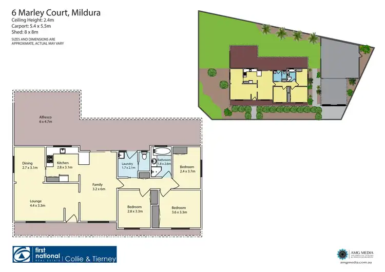 Floorplan of Homely house listing, 6 Marley Court, Mildura VIC 3500