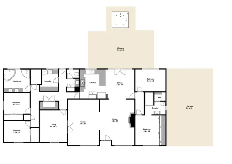 Floorplan of Homely house listing, 30 Meadow Lane, Newborough VIC 3825