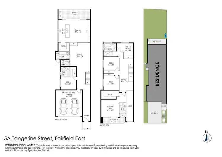 Floorplan of Homely semi-detached listing, 5A Tangerine Street, Fairfield East NSW 2165