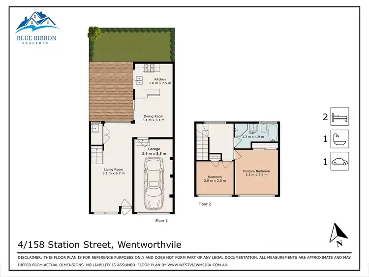 Floorplan of Homely townhouse listing, 4/158-160 Station Street, Wentworthville NSW 2145
