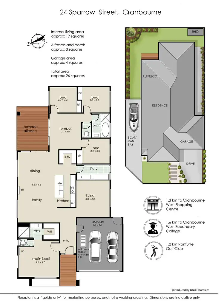 Floorplan of Homely house listing, 24 Sparrow Street, Cranbourne VIC 3977