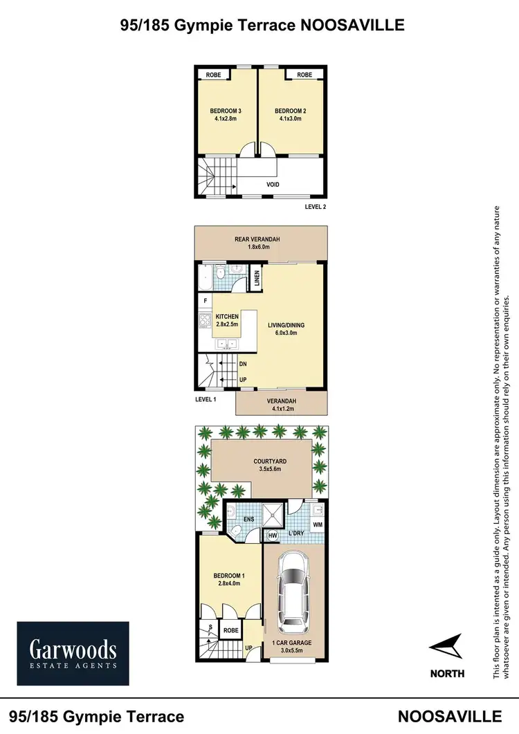 Floorplan of Homely townhouse listing, 95/185 Gympie Terrace, Noosaville QLD 4566
