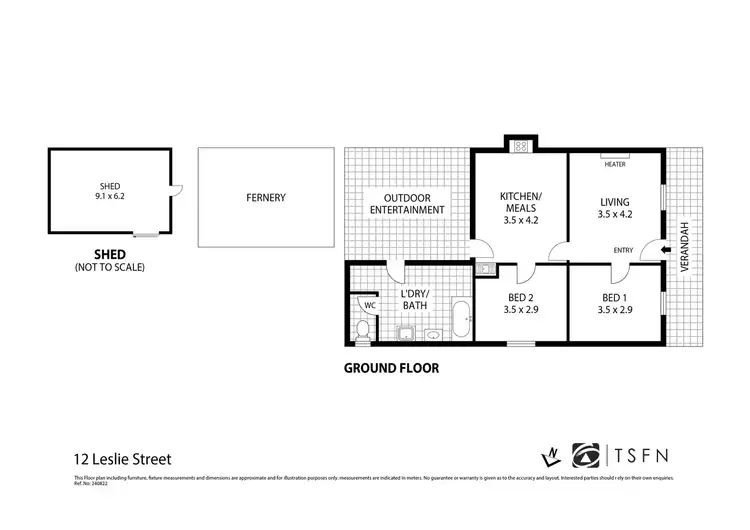 Floorplan of Homely house listing, 12 Leslie Street, Eaglehawk VIC 3556