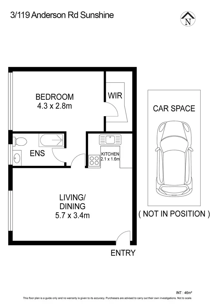 Floorplan of Homely unit listing, 3/119 Anderson Road, Albion VIC 3020