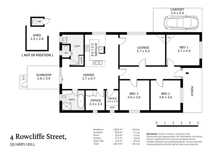 Floorplan of Homely house listing, 4 Rowcliffe Street, Quarry Hill VIC 3550