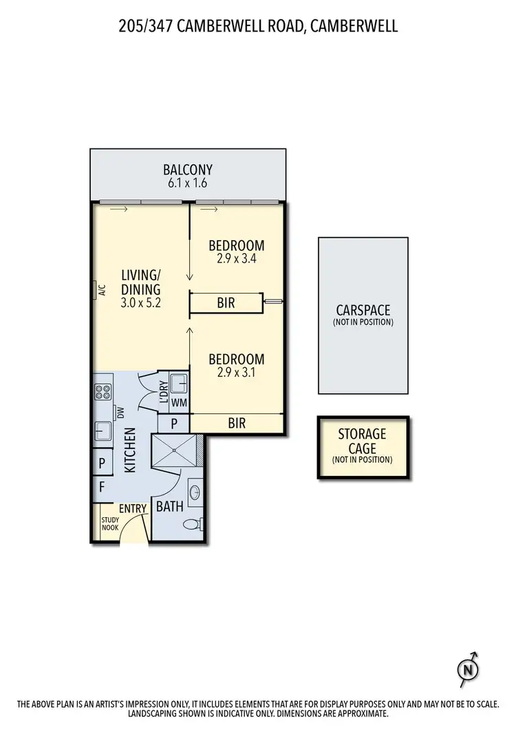 Floorplan of Homely apartment listing, 205/347 Camberwell Road, Camberwell VIC 3124