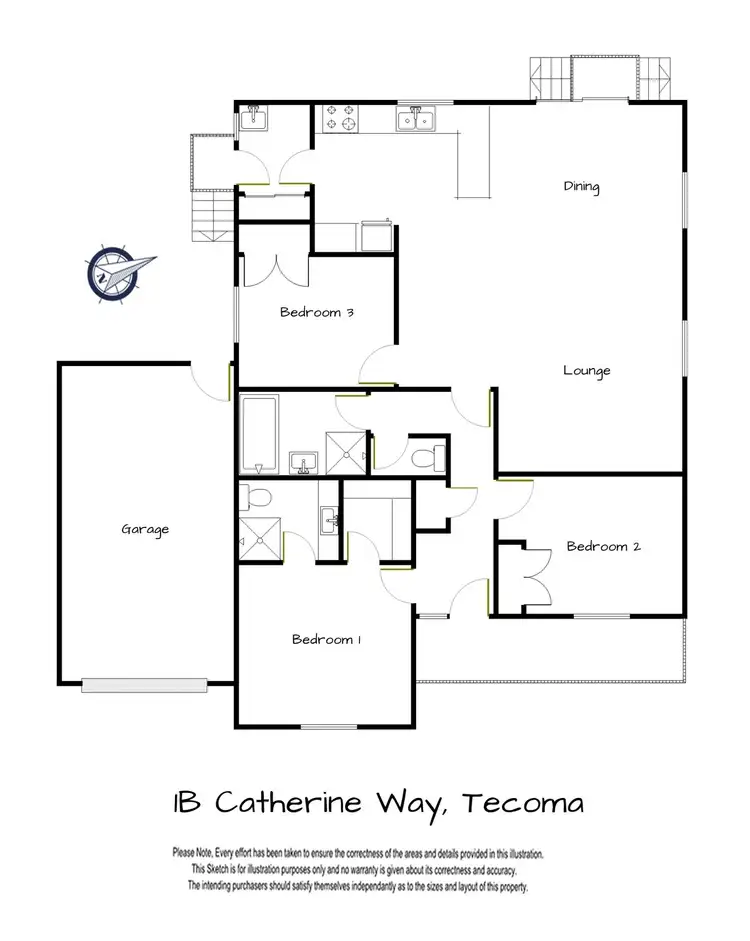 Floorplan of Homely house listing, 1B Catherine Way, Tecoma VIC 3160