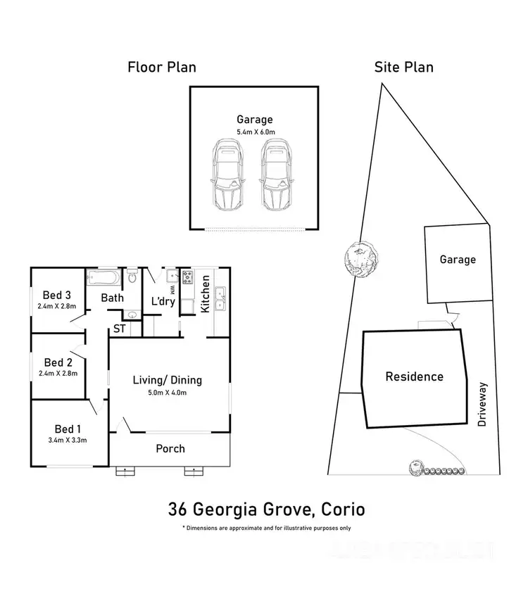 Floorplan of Homely house listing, 36 Georgia Grove, Corio VIC 3214