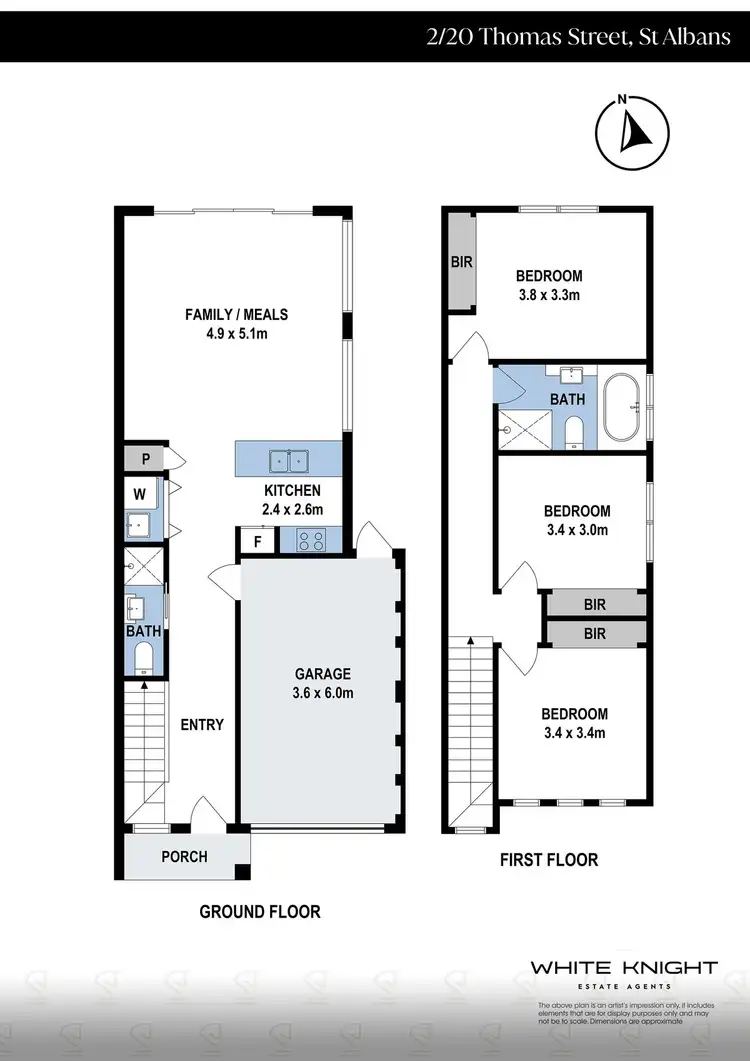 Floorplan of Homely townhouse listing, 2/20 Thomas Street, St Albans VIC 3021
