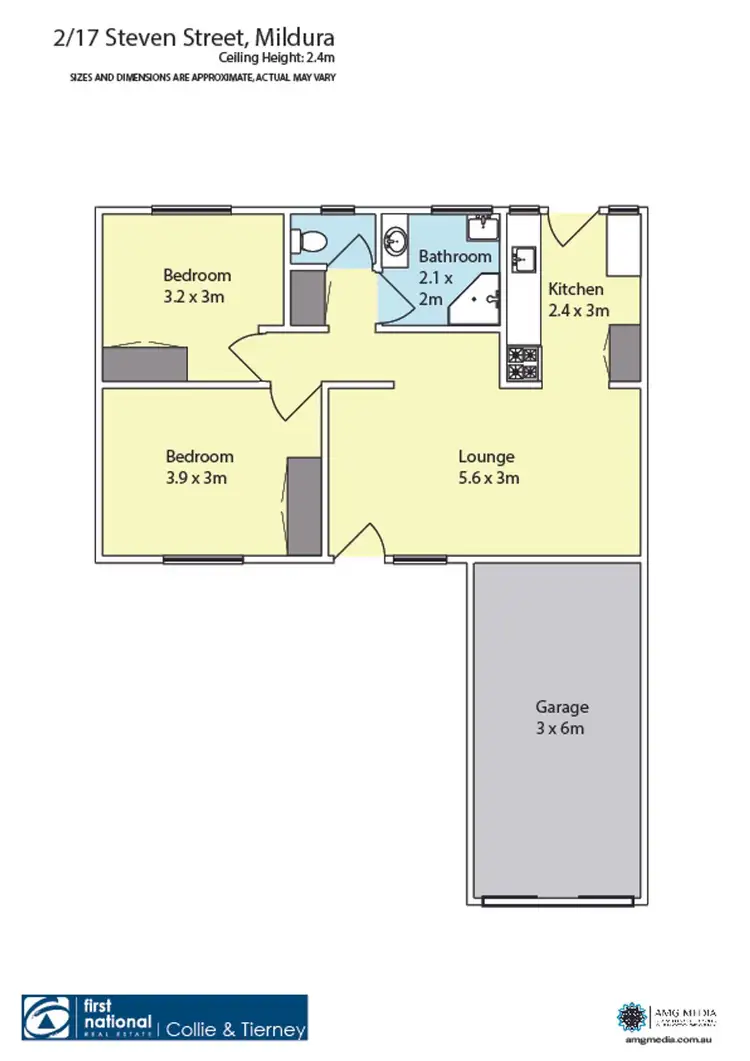 Floorplan of Homely unit listing, 2/17 Steven Street, Mildura VIC 3500