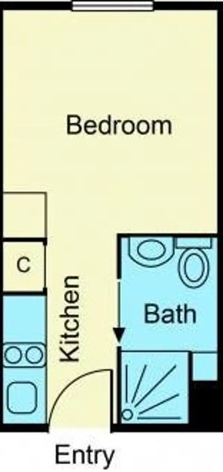 Floorplan of Homely studio listing, 404/2 Eastern Place, Hawthorn East VIC 3123