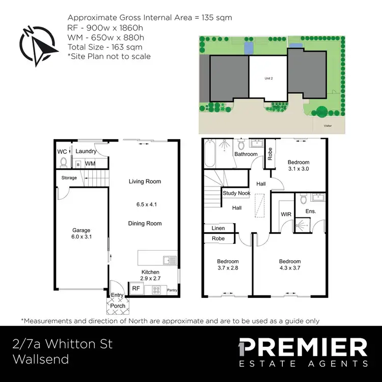 Floorplan of Homely townhouse listing, 2/7A Whitton Street, Wallsend NSW 2287