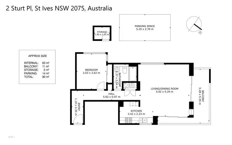 Floorplan of Homely unit listing, 14/2-4 Sturt Place, St Ives NSW 2075