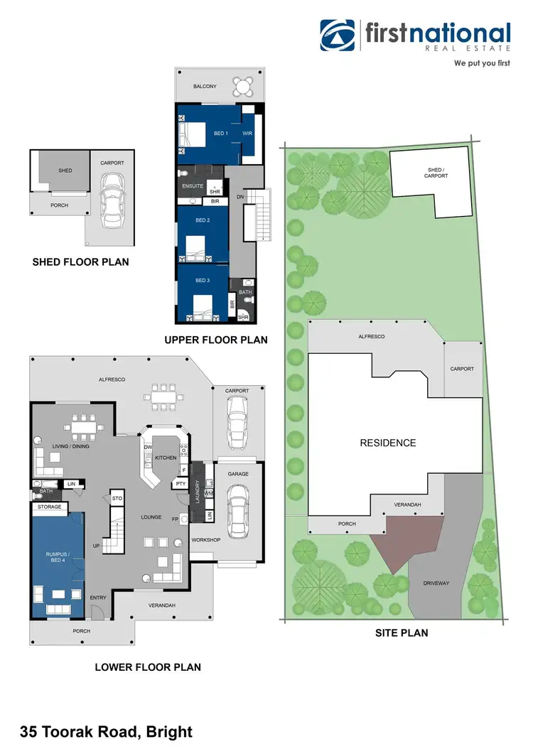 Floorplan of Homely house listing, 35 Toorak Road, Bright VIC 3741