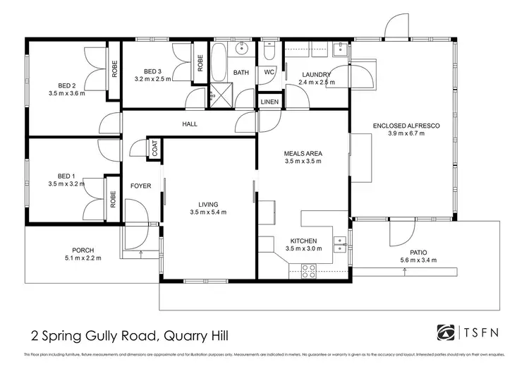 Floorplan of Homely house listing, 2 Spring Gully Road, Quarry Hill VIC 3550