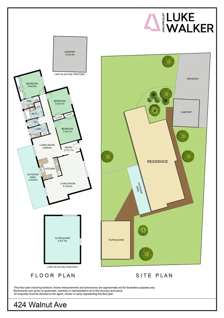 Floorplan of Homely house listing, 424 Walnut Avenue, Mildura VIC 3500