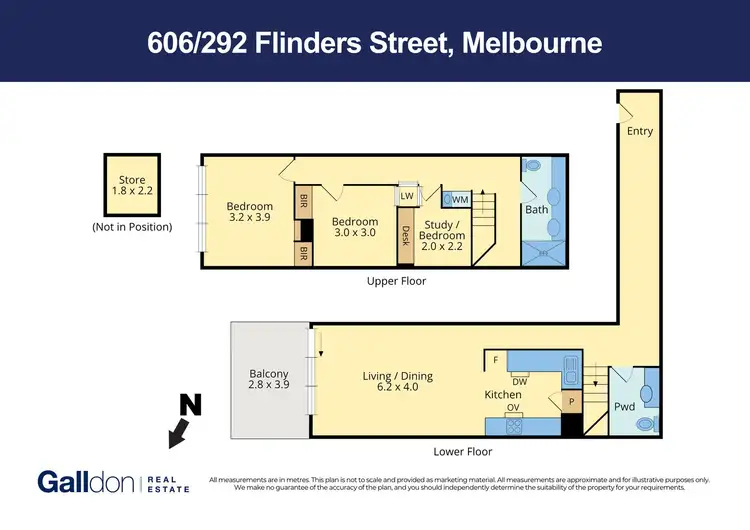 Floorplan of Homely apartment listing, 606/296 Flinders Street, Melbourne VIC 3000