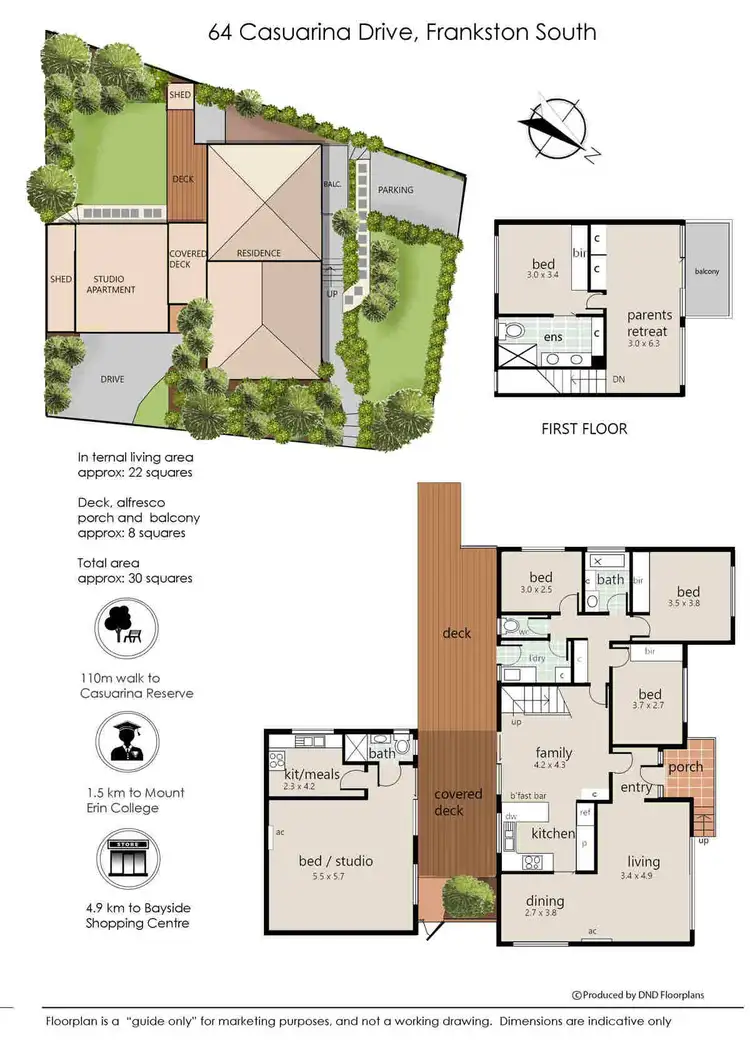 Floorplan of Homely house listing, 64 Casuarina Drive, Frankston South VIC 3199
