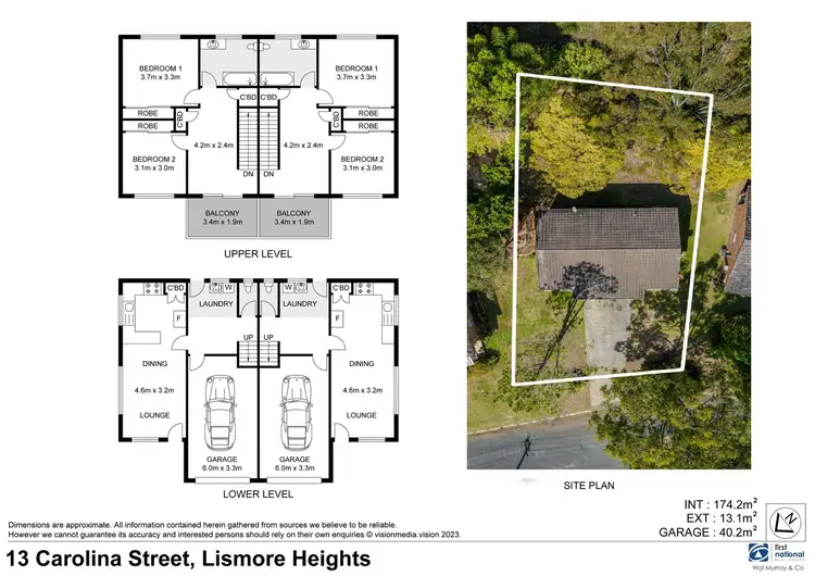 Floorplan of Homely unit listing, 1 & 2/13 Carolina Street, Lismore Heights NSW 2480