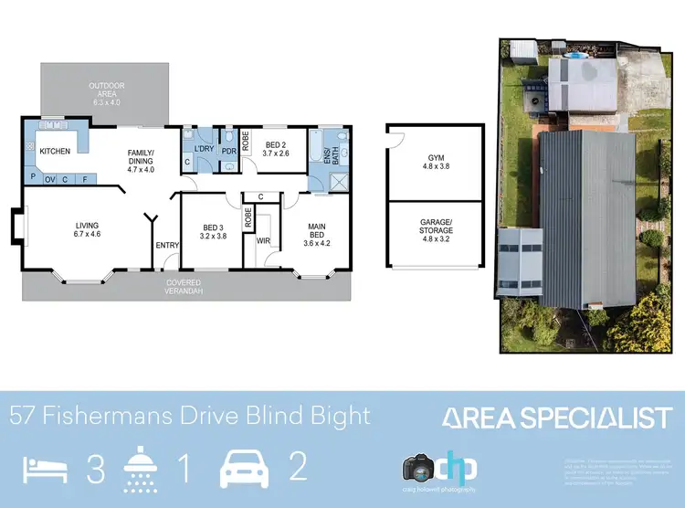 Floorplan of Homely house listing, 57 Fishermans Drive, Blind Bight VIC 3980