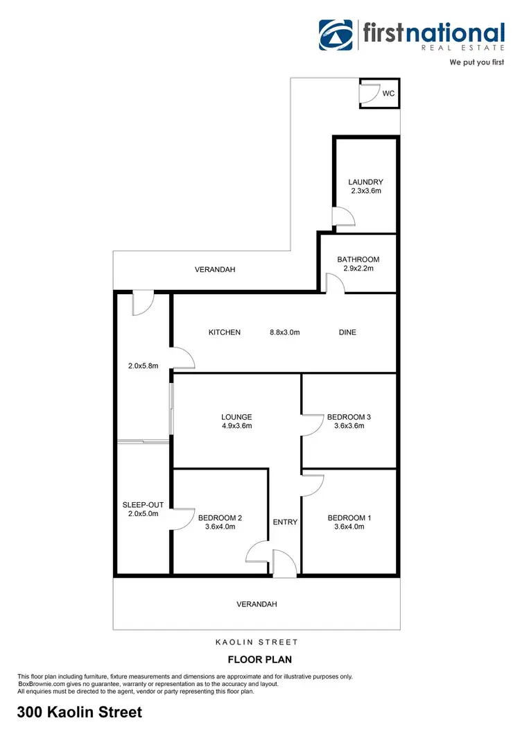 Floorplan of Homely house listing, 300 Kaolin Street, Broken Hill NSW 2880