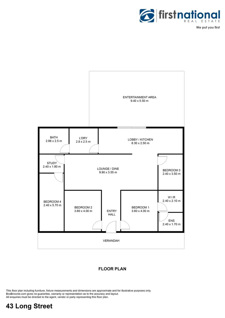 Floorplan of Homely house listing, 43 Long Street, Broken Hill NSW 2880