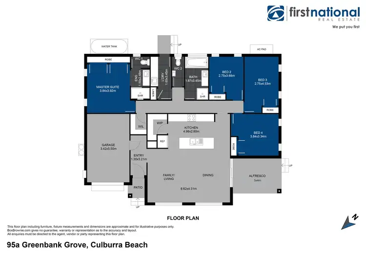 Floorplan of Homely house listing, 95A Greenbank Grove, Culburra Beach NSW 2540