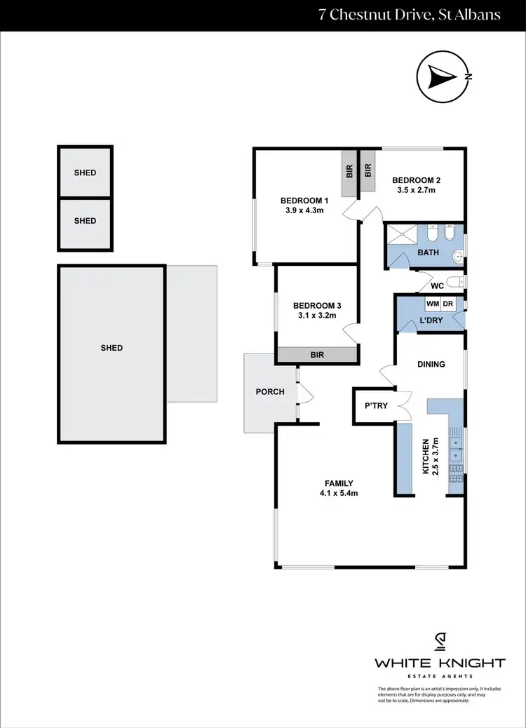 Floorplan of Homely house listing, 7 Chestnut Drive, St Albans VIC 3021