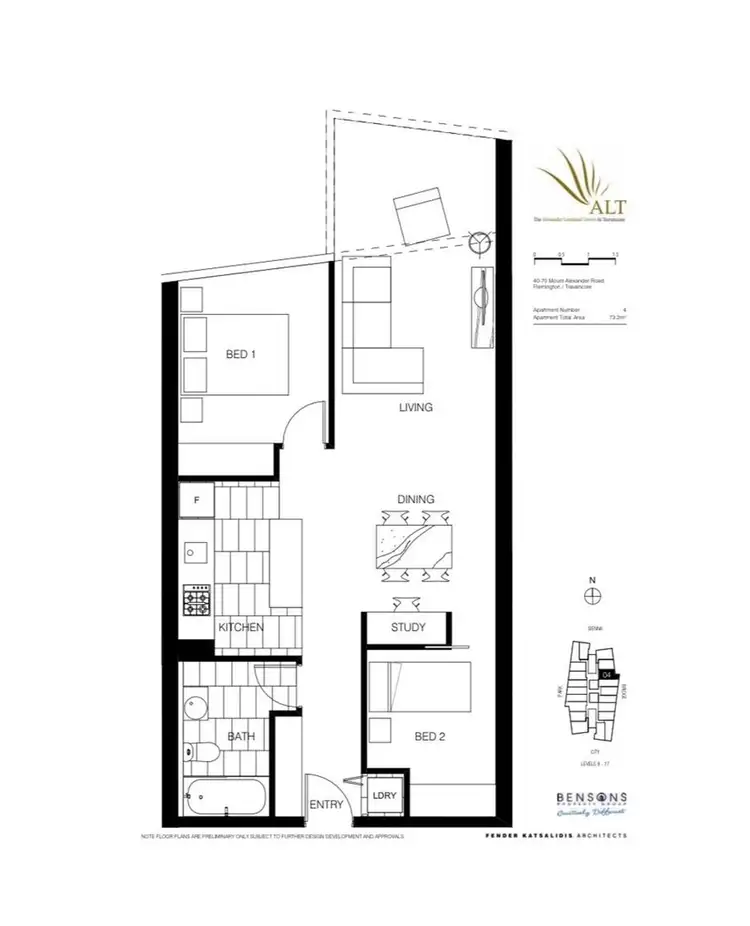 Floorplan of Homely apartment listing, 1604/18 Mt Alexander Road, Travancore VIC 3032