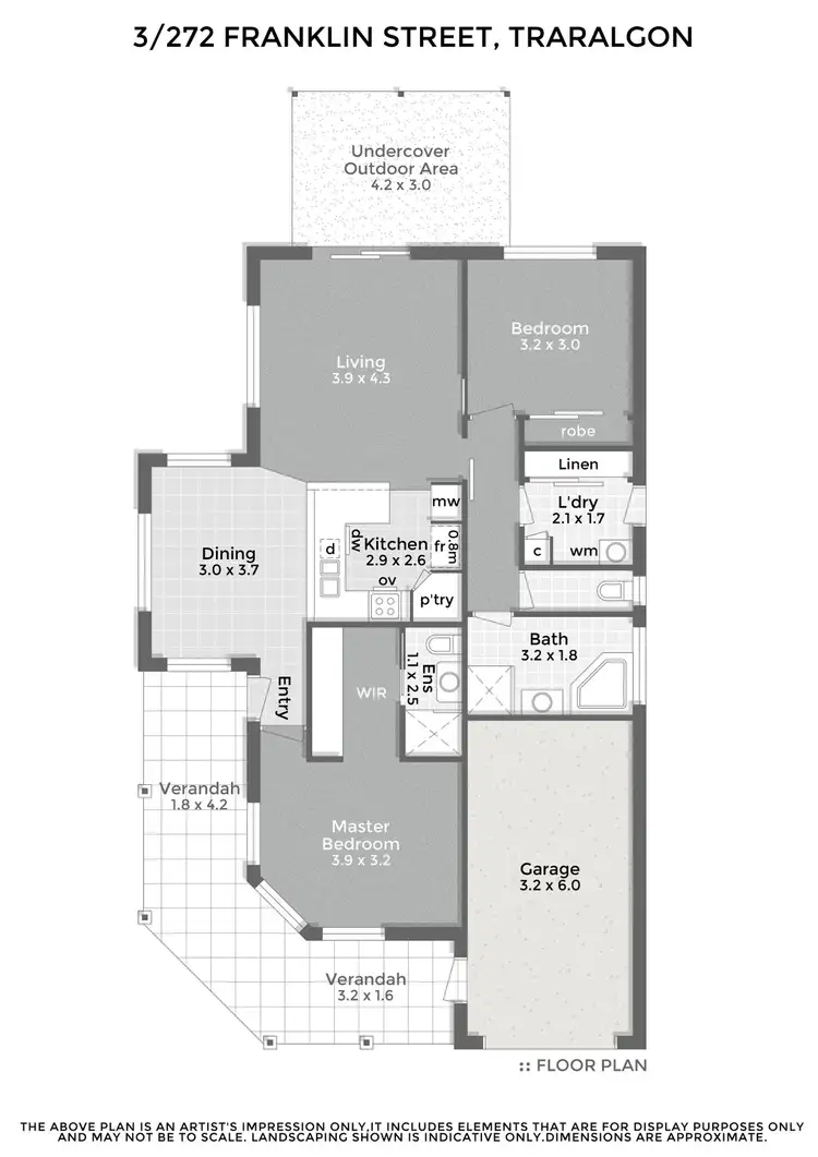 Floorplan of Homely unit listing, 3/272 Franklin Street, Traralgon VIC 3844