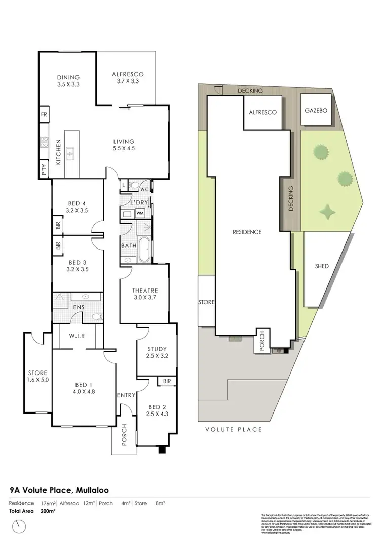 Floorplan of Homely house listing, 9A Volute Place, Mullaloo WA 6027