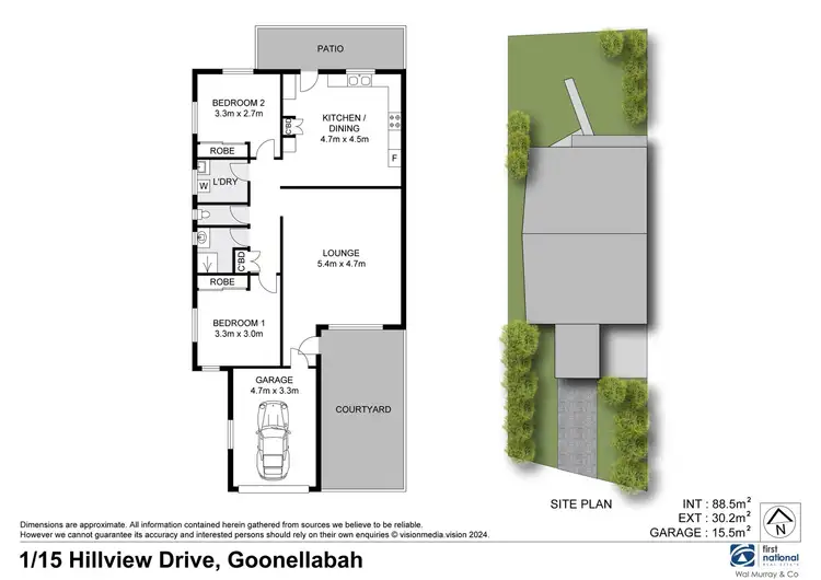 Floorplan of Homely unit listing, 1/15 Hillview Drive, Goonellabah NSW 2480